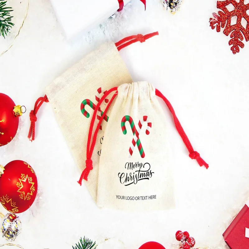

christmas decoration 2025 Personalized Name Christmas Gift Bags Santa Christmas Ornaments New Year Christmas Gifts for Kids Girl