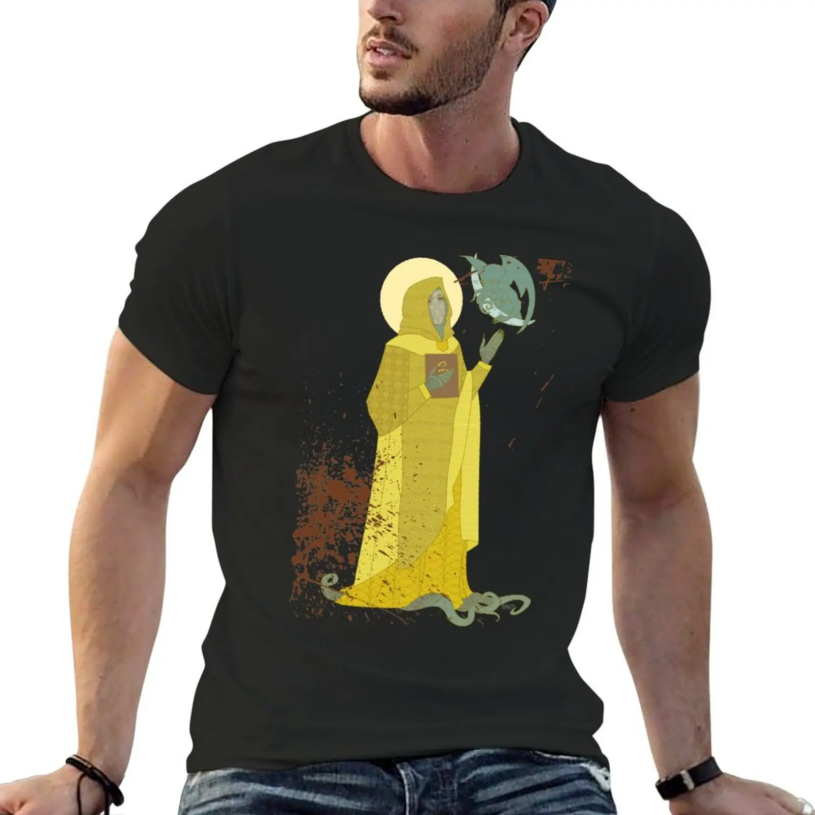 Saint Hastur of the Yellow Sign T-Shirt customizeds Short sleeve tee mens t shirts