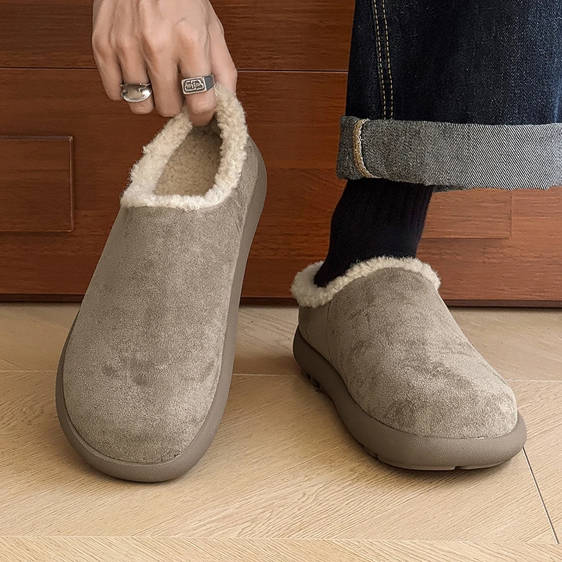 รองเท้าแตะแบบสวมสำหรับผู้ชาย ไซส์ใหญ่ 45 46 รองเท้าบูทหิมะ รองเท้าโลฟเฟอร์ รองเท้าลำลองแบบเปิดส้น รองเท้าสไลด์ รองเท้าแตะแบบสวม