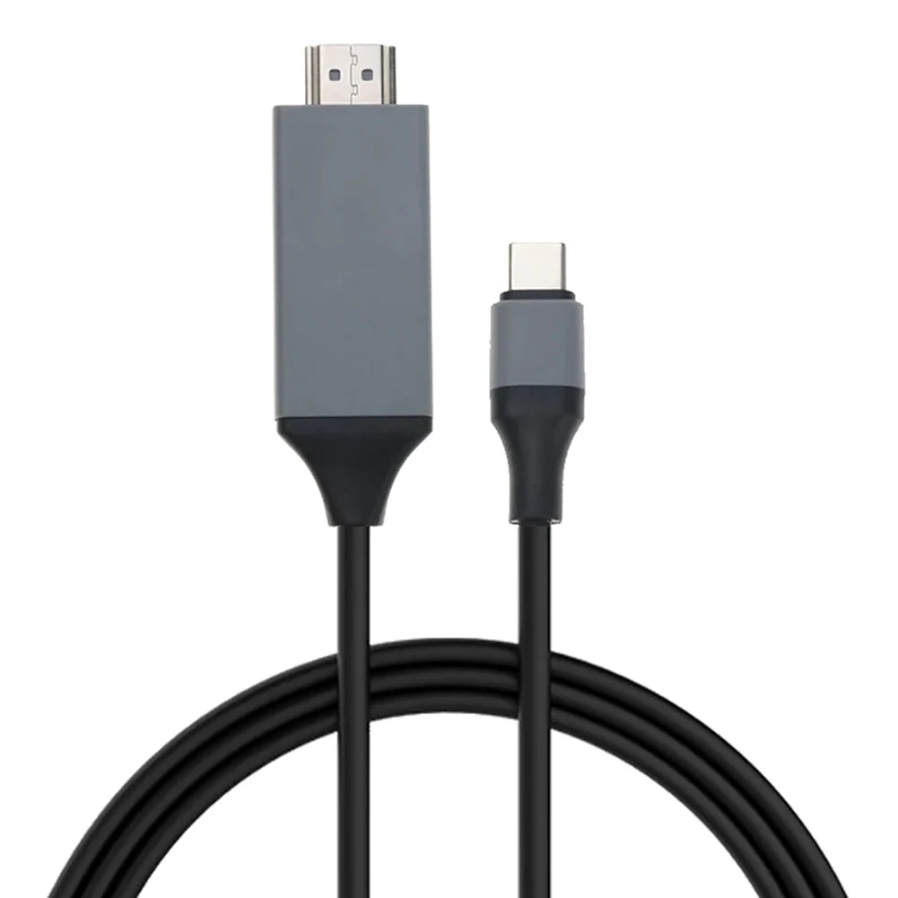 كابل USB C من النوع C إلى HDMI 4K متوافق مع USB-C من النوع C إلى كابل تلفزيون HDTV متوافق مع HDMI مناسب لجهاز MacBook Pro/Air لجهاز iPad Pro 2020