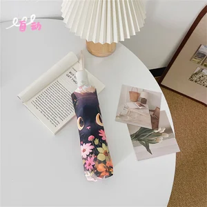 Payung Kucing Bunga Kartun Payung Matahari Pintar Otomatis Penuh untuk Wanita Kuat Paraguas Mujer 10 kucing payung penjualan terbaik - №