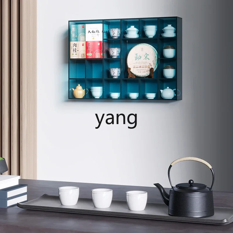 LTT teacup rack acrylic wall-mounted bogu rack wall teapot display antique rack
