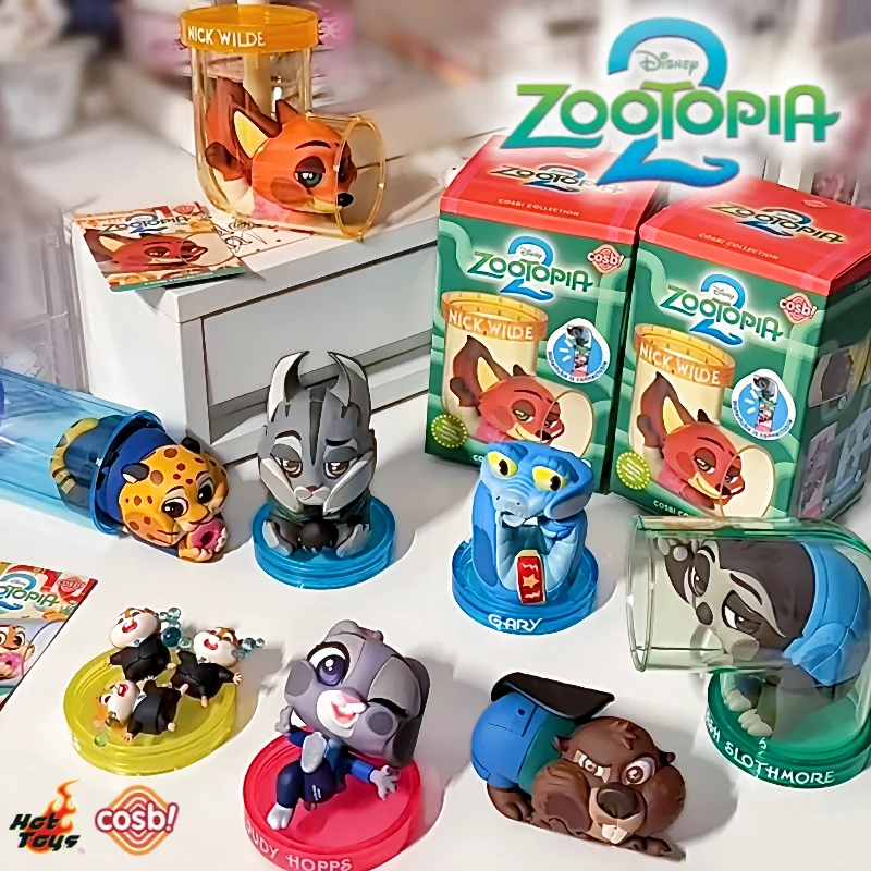 

Hottoys Disney Zootopia 2 Mini Blind Box Original Collection Anime Figure Pipeline Nick Judy Flash Mystery Toy Surprise Gift