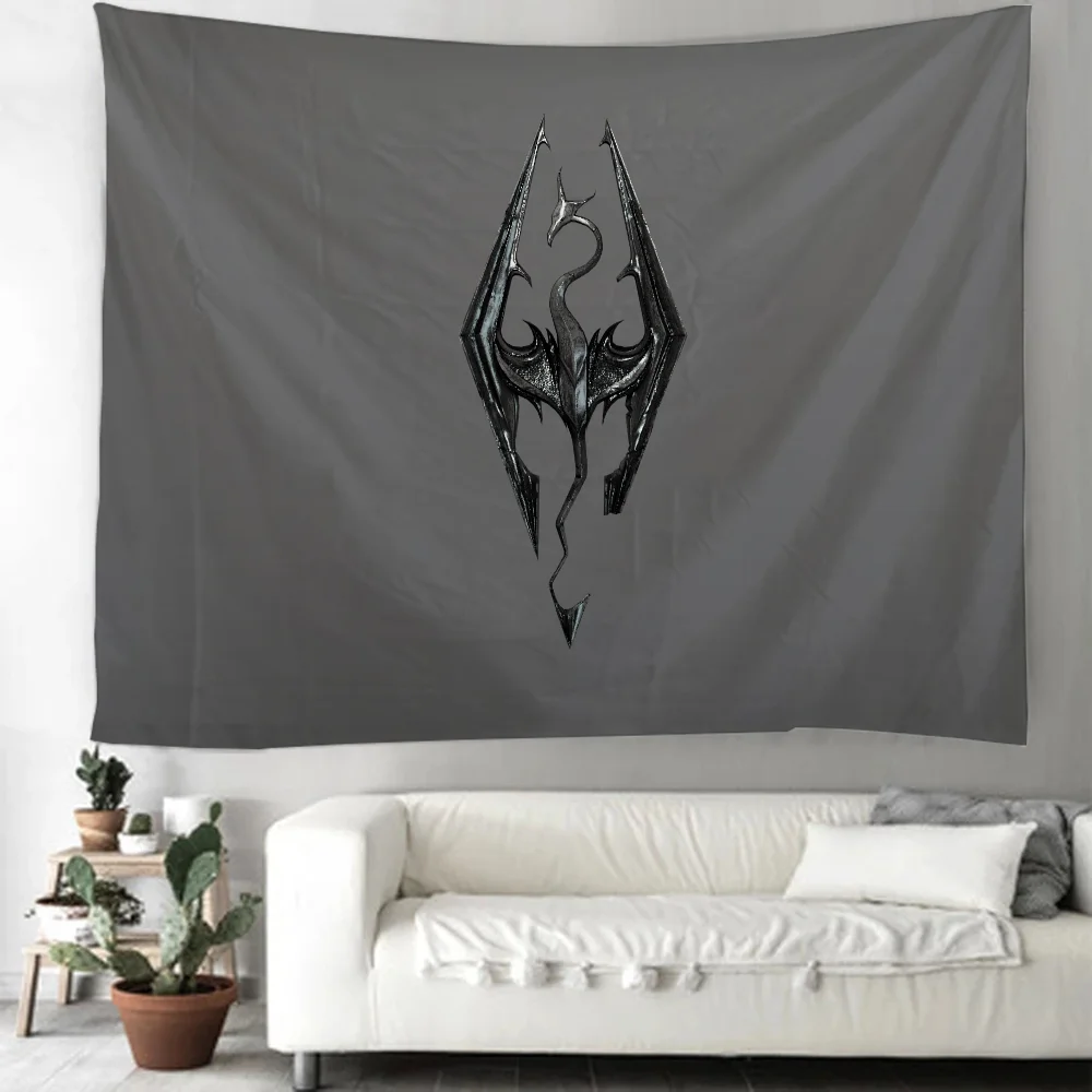 Panoramic Wallpaper Tapestry Wall Hanging Skyrim Decoration Home Decor Headboards Room Aesthetic Bedroom Decorative Accessories