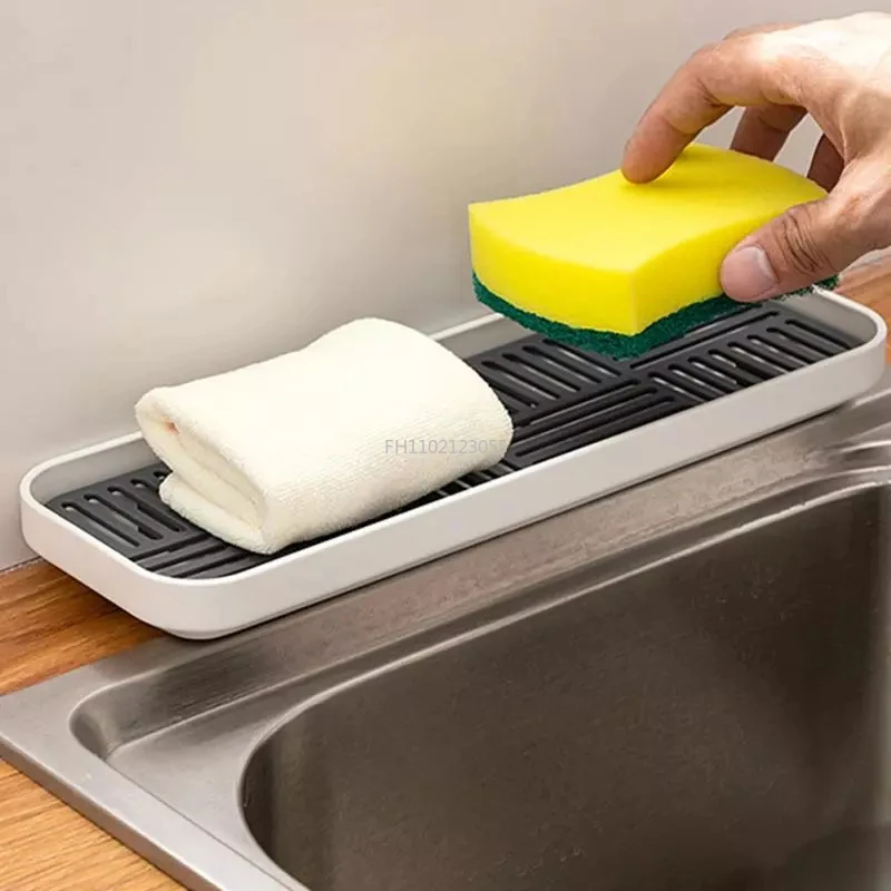 Plastic Drain Rack Dish Cup Drainer Dryer Tray Sink Dinnerware Drying Rack Worktop Kitchen Organizer Water Filter Tray Shelf