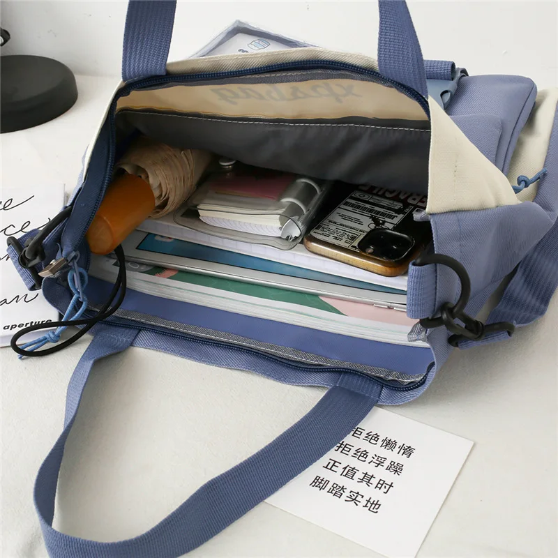 Waterproof Canvas Women Handbags Shoulder Bag Large Capacity Shopping Tote Bag Handbag Messenger Cross Body Book Bags for Girls