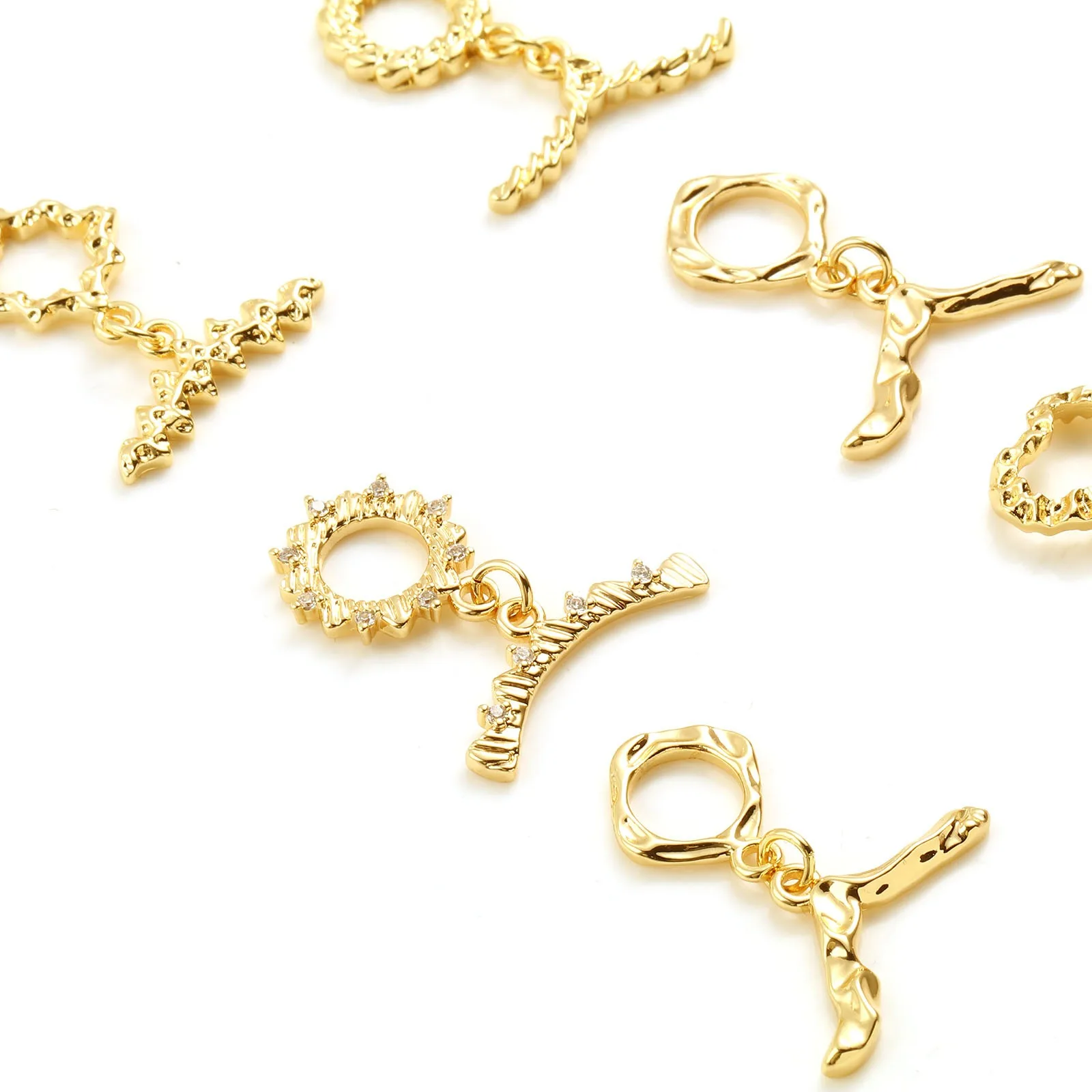 Gold Color Metal Copper Toggle Clasps Charms DIY Making Necklace Bracelets Jewelry Findings Women Handmade Jewelry Accessories
