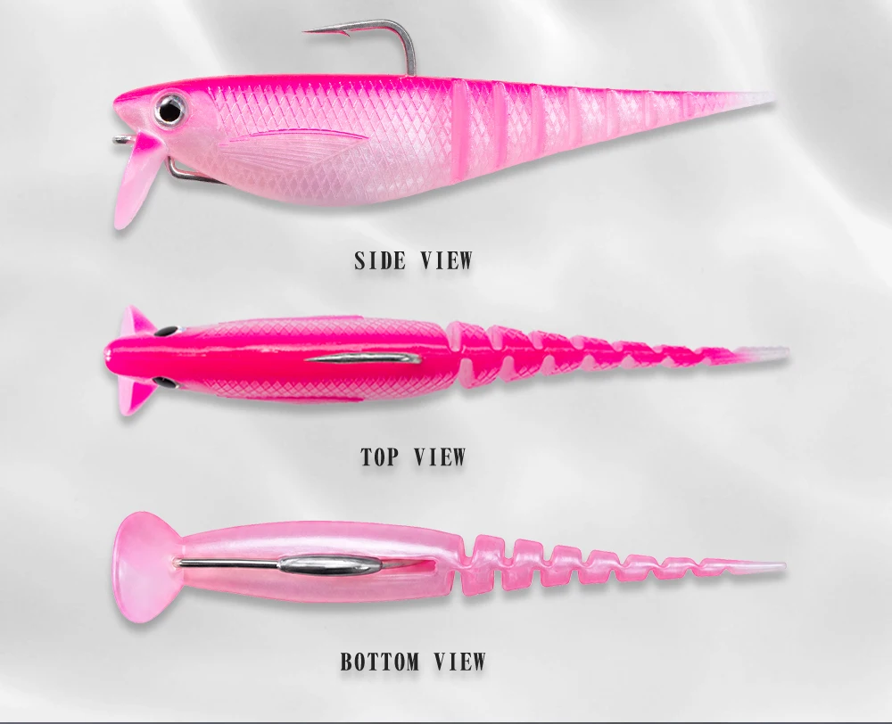 Hunthouse Section-X 4.0SS UV Wider Lip Segmentierter Weicher Swimbait 100mm 10g Langsam Sinkender Salzwasser-Angelköder für Wolfsbarsch LW232 – Detail 7
