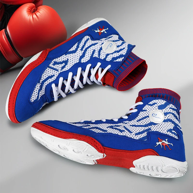 Men women Boxing boots Wrestling Shoes gear Combat Sneakers Gym Equipment Training Fighting Boots Professional Wrestling Shoes