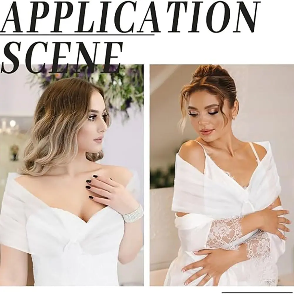Portable Off Shoulders Bridal Shawl Versatile Multi Layer Multi Layer Shawl Stylish Elegant Tulle Shawl Costume Accessories