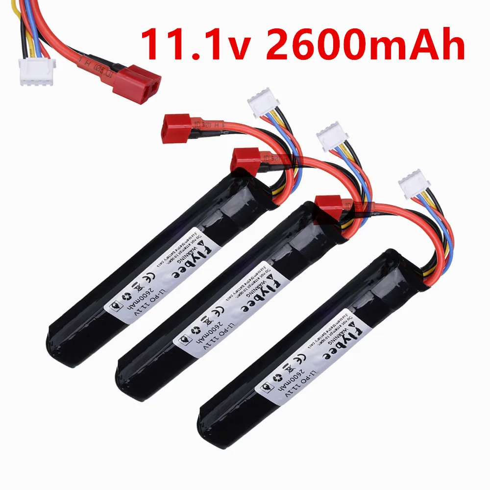 11.1v Battery for Water Gun 2600mAh，40C battery for BB Airsoft Parts