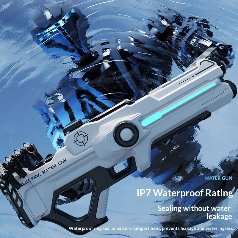 

Перезаряжаемый электрический водяной пистолет высокого давления с большой емкостью, имитацией светового эффекта и непрерывной стрельбой для косплея и реквизита