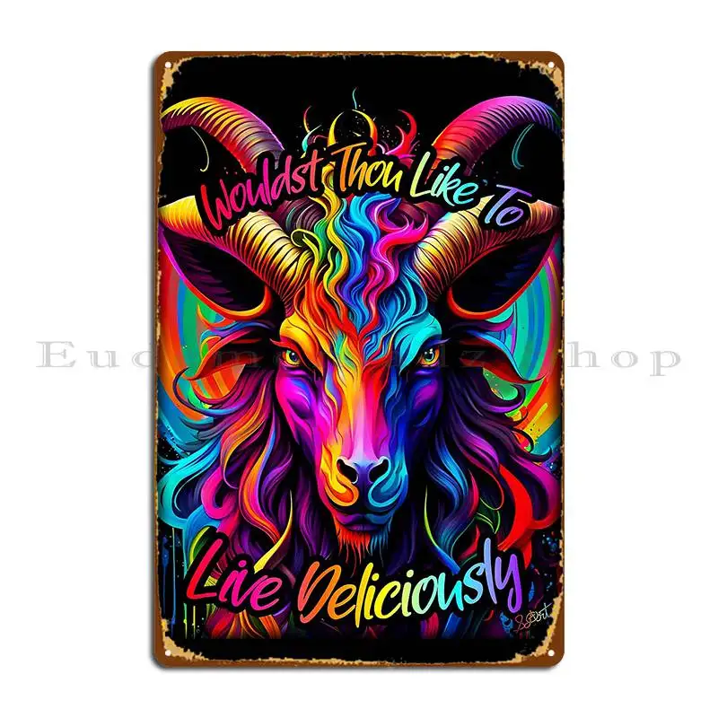 Live Deliciously Graffiti 1 Metal Signs Designs Home Funny Home Garage Tin Sign Poster