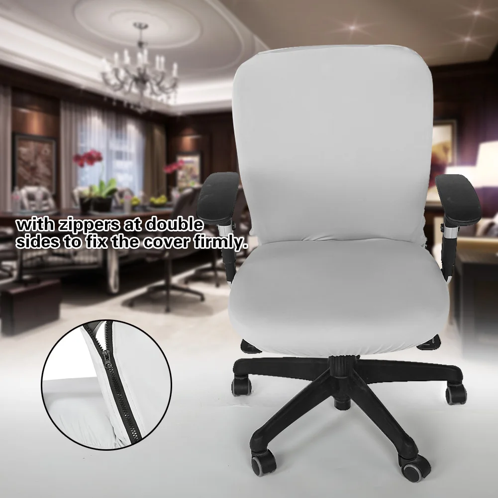 Computer Chair Cover Removable Elastic Stretchable Fabric Chair Seat Cover Protector for Office Computer Chairs