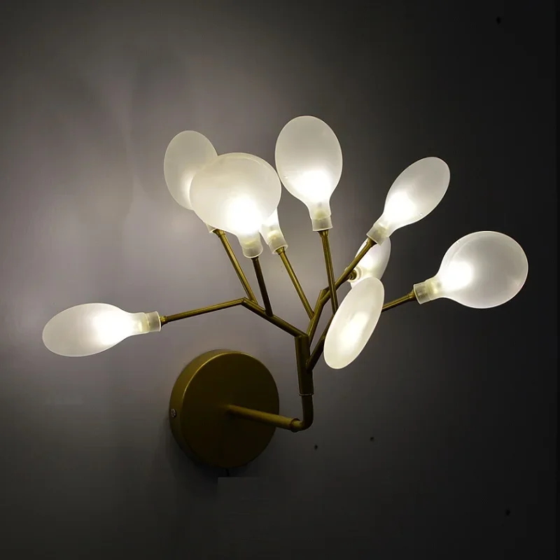 Lampada da parete moderna a LED moda ramo decorazione lucciola illuminazione interna