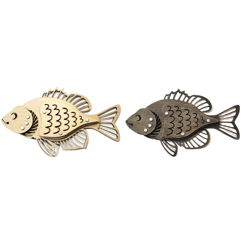 

Wooden Ocean Fish Ornaments Indoor Creative Retro Wall Hanging Wood Carving Animal Wall Decoration Crafts