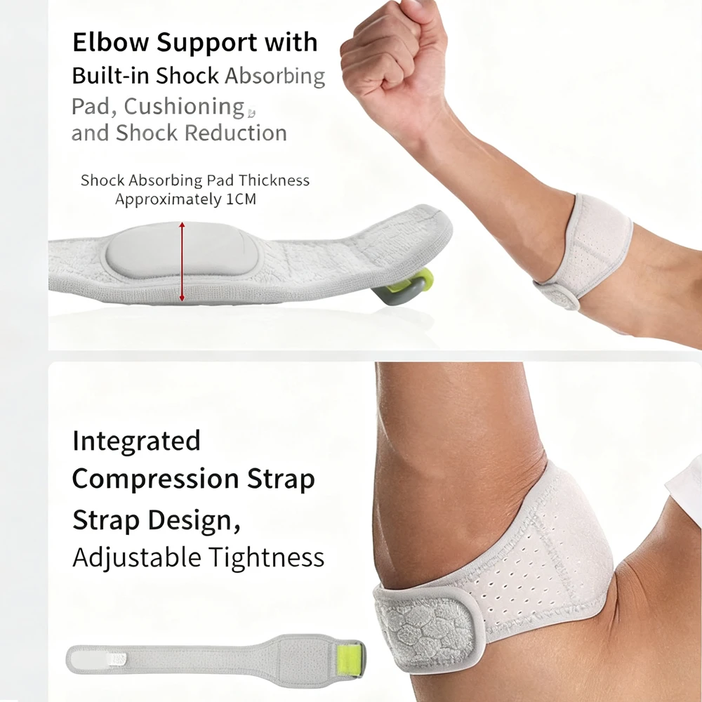 1pc Tennis Elbow Brace - Adjustable Tennis Elbow Strap, Golfers Elbow Brace, Counterforce Brace for Tennis Elbow for Tendonitis view 6