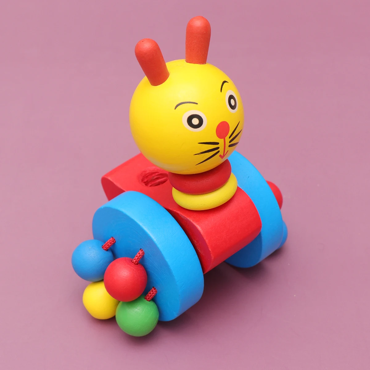 مشاية أطفال خشبية على شكل حيوانات كرتونية، مادة ممتازة، استخدام متين، التعرف على الألوان، هدية تعليمية، مشاية أطفال خشبية على شكل قطة