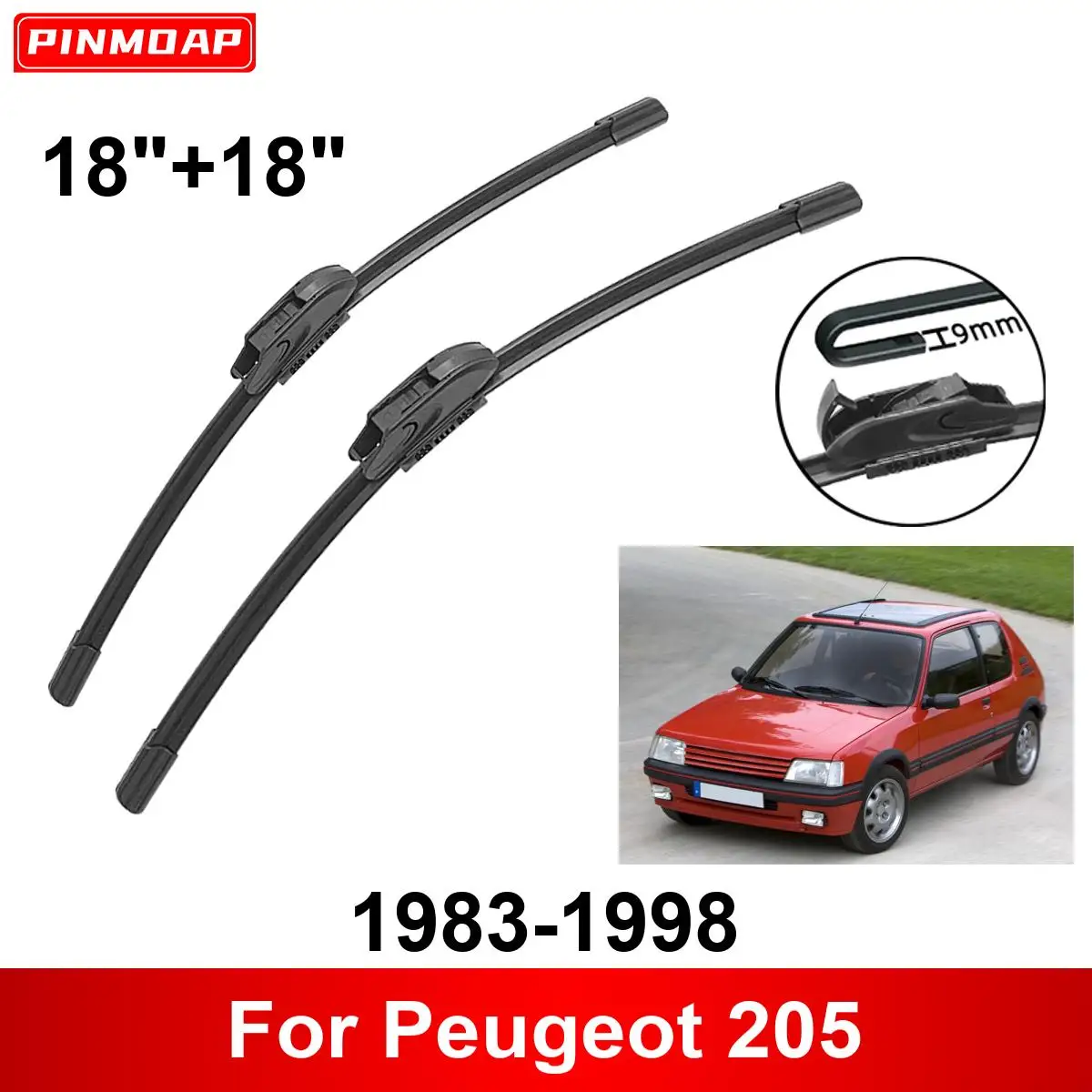 

Щетки стеклоочистителя для Peugeot 205, 1983-1998, 18 + 18 дюймов