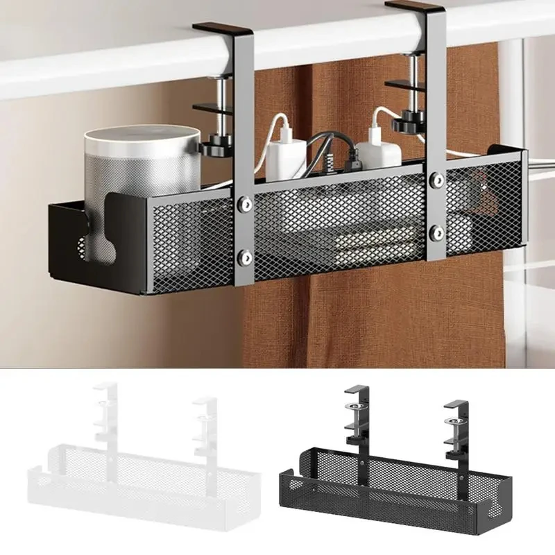 

Under Desk Cable Management Tray No Drill Steel Desk Cable Organizers Wire Management Tray Cable Management Rack For Home Office