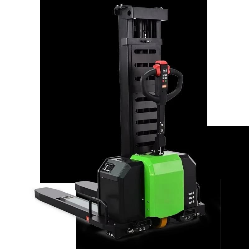 Self-loading and Unloading Stacker 1.3 Tons 1.3m Self-loading and Unloading Lifting Portable Forklift Electric Stacker