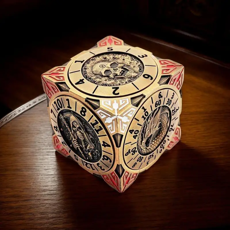 Spinner Dice Toys 7-in-1 Metal Dice Set With 3D Relief Polyhedral Roleplaying Game Dice Numbered Dice Stress Relief Toys