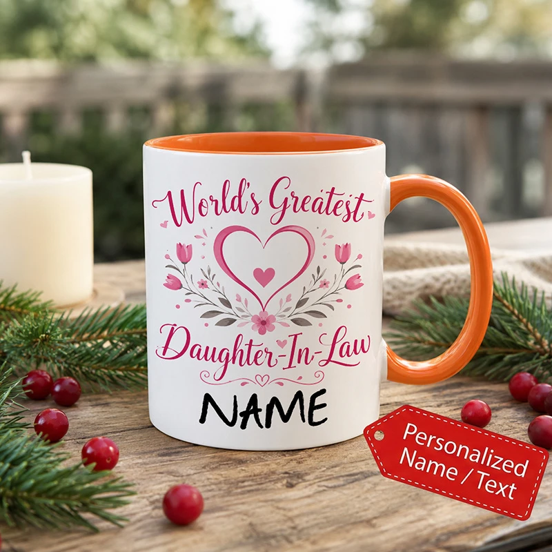 2D flat printing 1pc 11oz personalized custom daughter-in-law mug, birthday home gift for daughter-in-law, hand wash only