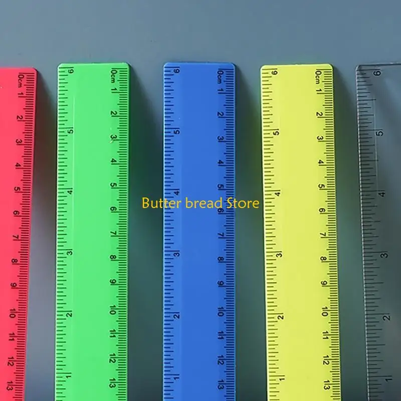 W89C Ruler Set Straight Ruler Geometric Ruler School Office Ruler for Student Teacher