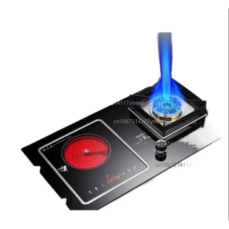 Dual-Fuel Gas and Electric Stove Home Use Dual-Burner Smart Timer Countertop Built-In Gas/Natural Gas Stove High-Power Burner