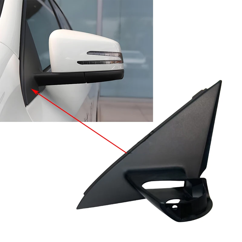 new Black Front Window Triangle Trim Mirror Cover Base Holder for Mercedes-Benz W176 A-Class A180 A200 A250 A45 2013-2017