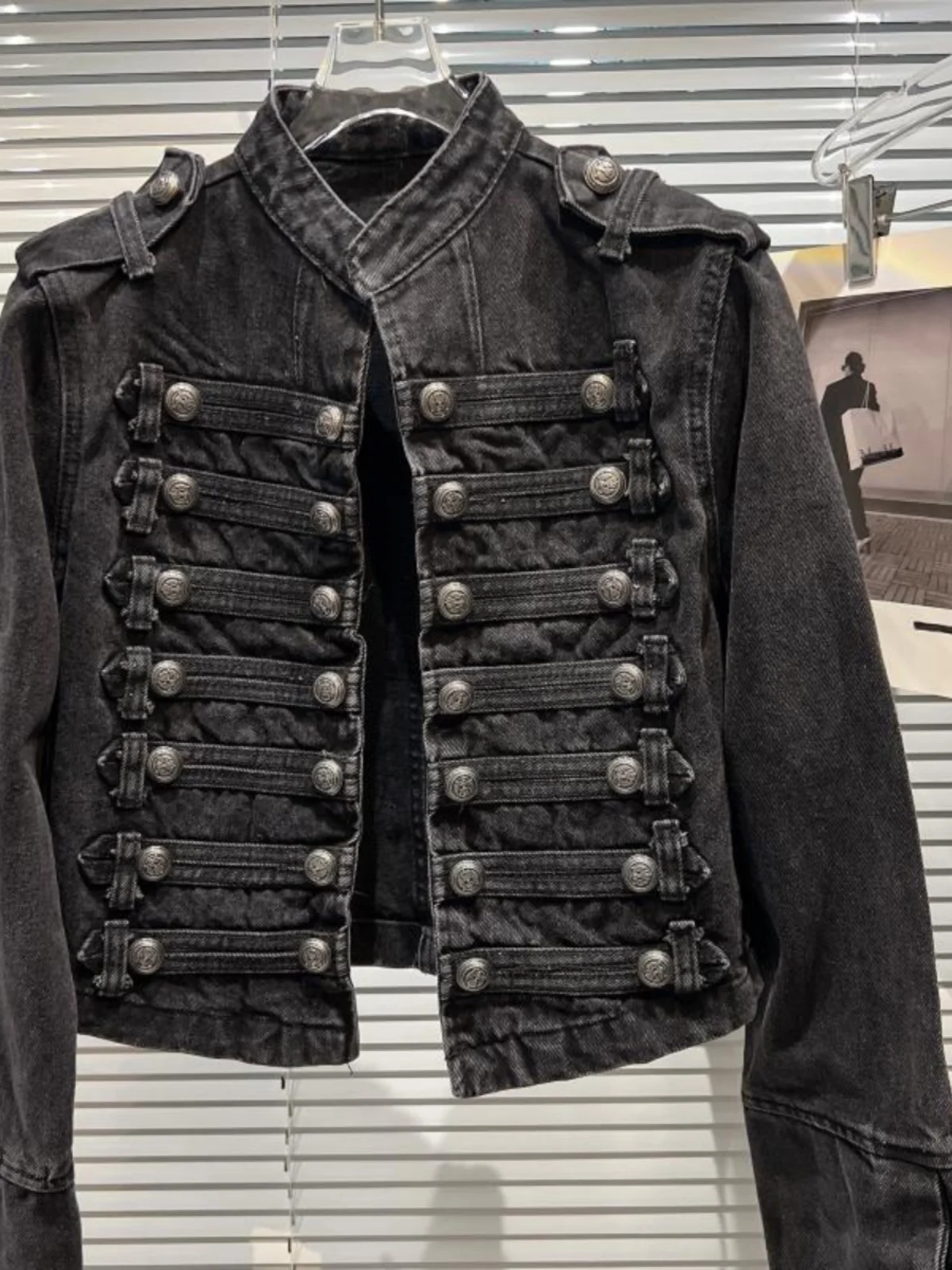 Punk Style Black Stand Up Collar Denim Jackets Vintage Washed Motor Coat For Women 2025 Autumn New Loose Long Sleeve Outerwear 33 Sad553b3fbcdd4ebca149e65729eba76cj