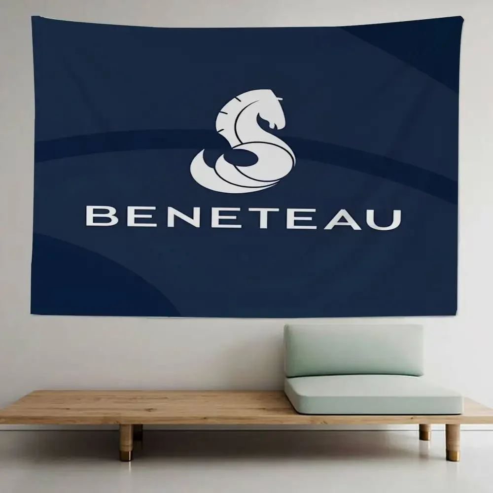 B-BENETEAU Logo Hippie Wall Hanging Tapestries Bohemian Wall Tapestries Mandala INS Home Decor