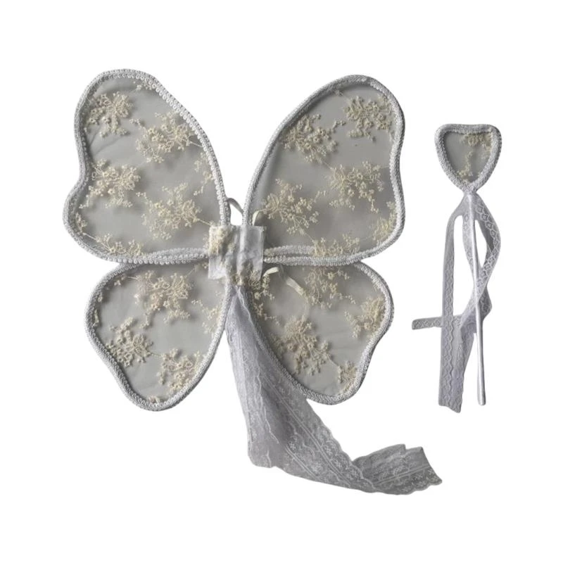 

Детский костюм с кружевными крыльями ангела и вышивкой, милое детское крыло бабочки для фотосессий и вечеринок по случаю дня рождения