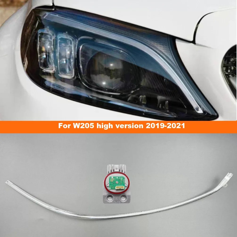DRL Tube for W205 High Version 2019-2022 Drl Module Acrylic Strip Fixes Dimming Yellowing Aging
