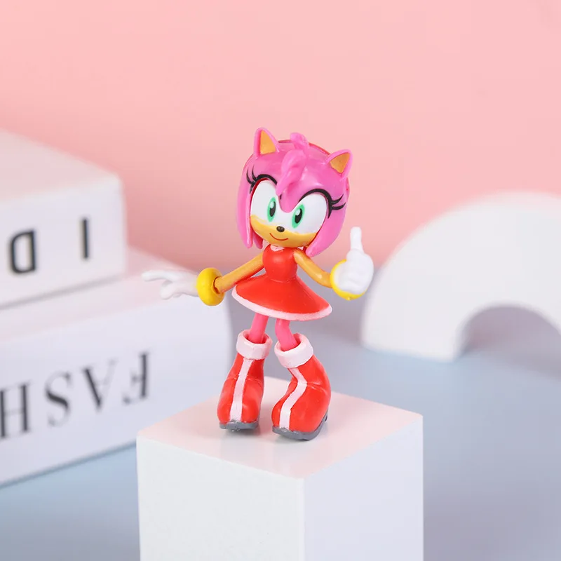 6 Style Hot Selling Sonics Film and Television PVC Character Toy Hedgehog Shadow Tail Figure Model Dolls Children Animal Toys