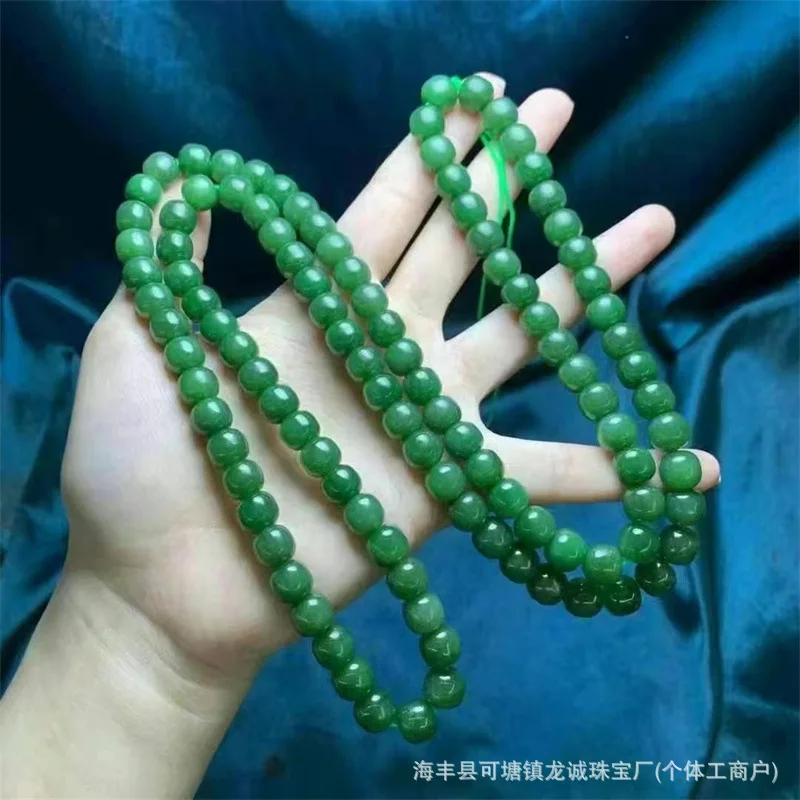 Factory Russian Hetian Jade Beads Quality as Shown in Picture No Black Bracelet Necklace