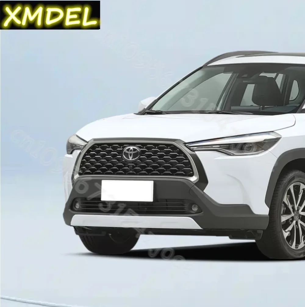 

Car Styling front center grill Fits FOR Toyota Corolla Cross 2022 2023 2024 2025 Front Grille W/O Camera Hole Gloss Black