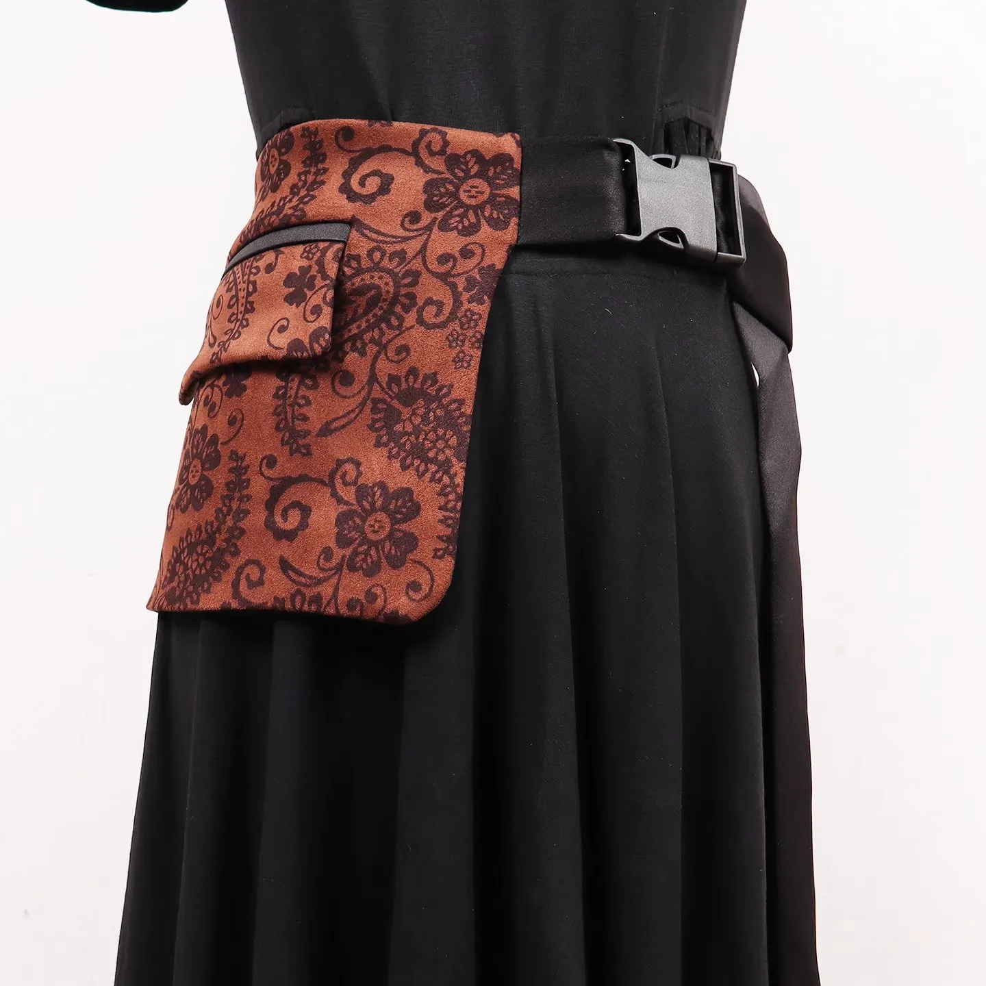 Feminino vintage leopardo bolso cummerbunds vestido feminino espartilhos cintura cintos decoração cinto largo r3140