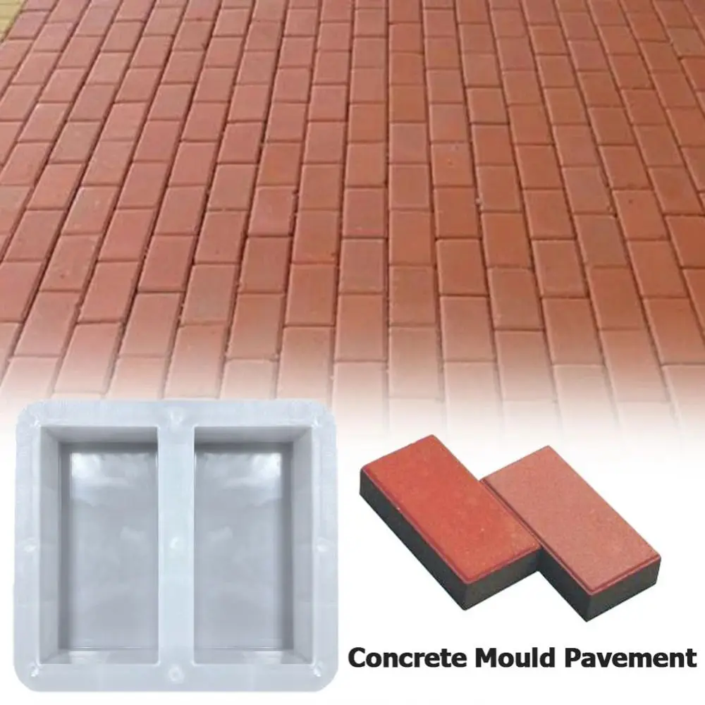 

DIY Paving Cement Mold 20x10cm Plastic Cement Brick Mould Manual Operation Durable Concrete Pavement Mold Garden Paths