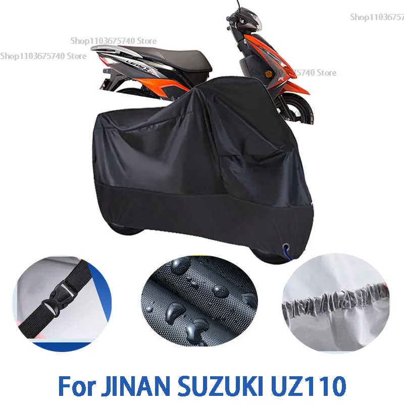 

Motorcycle Full Covers For JINAN SUZUKI UZ110 Car Outdoors Sun Protection Dust No Ear Thickened Oxford Clothcover Accessories