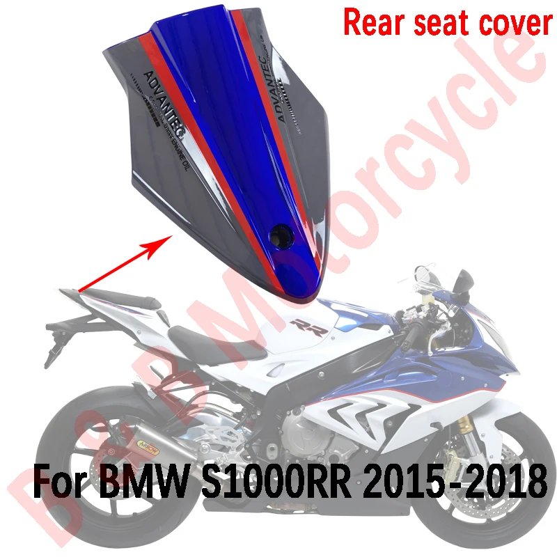 Motorcycle Rear Seat Cover Cowl solo racer scooter seat For BMW S1000RR S1000R 2015 2016 2017 2018 Gray S 1000RR 1000R 2015-2018