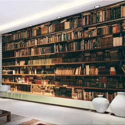 Photography Background Retro Bookshelf Wall Art Library, Home Decoration Room Decoration Party Decoration