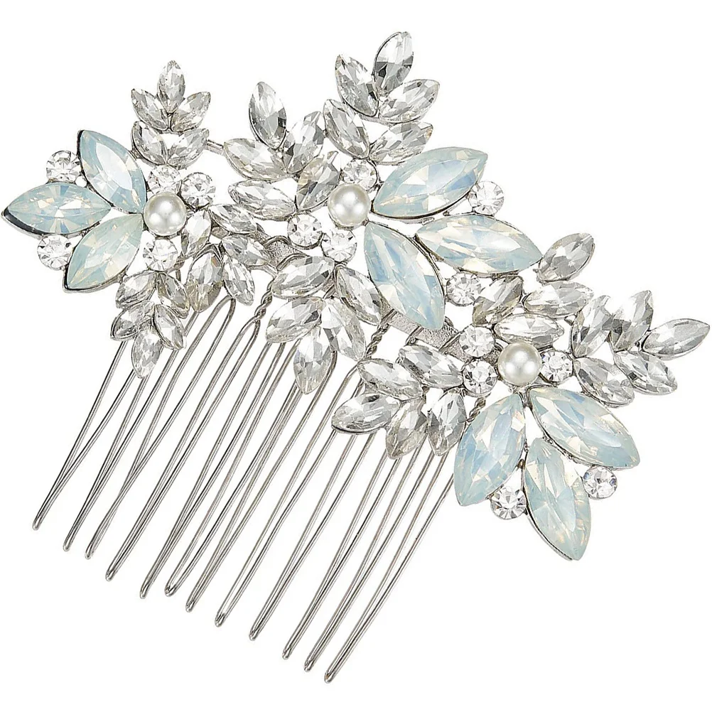 مشط شعر كريستالي من سبيكة إكسسوارات شعر الزفاف الأنيقة خفيفة الوزن ومريحة لحفلات الزفاف وحفلات العروس الخاصة