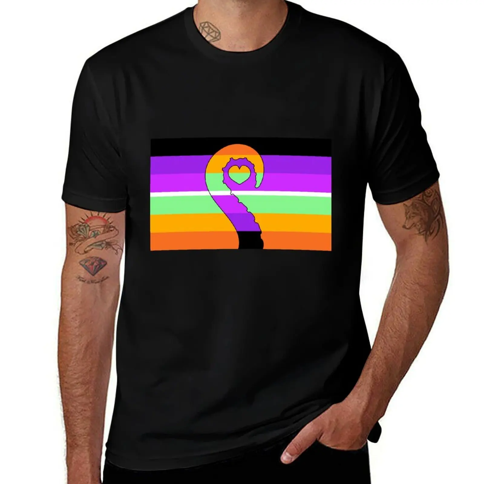 

shirts shirt man with Tentacle shirts Pride t t cotton for t man Flag T-Shirt funny cotton pack luxury Terato