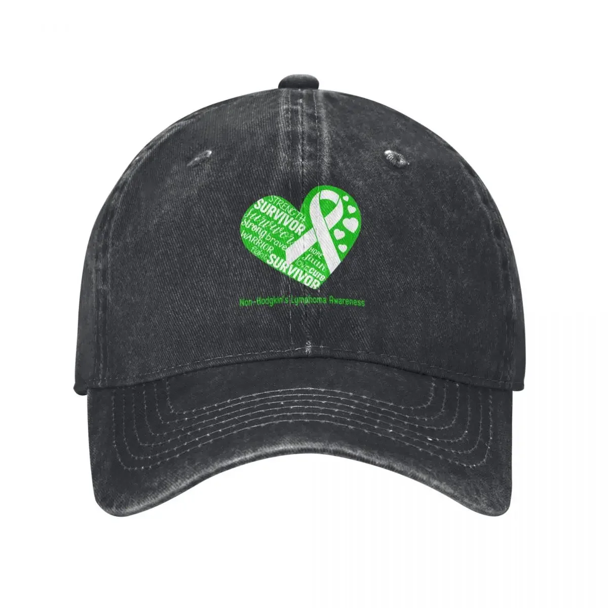 

Non-Hodgkin's Lymphoma Heart Support Non-Hodgkin's Lymphoma Warrior Fighting Baseball Cap Sunscreen Golf Women Men's