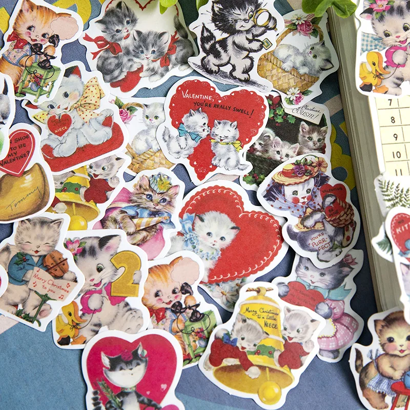 40Pcs Circus Mobilization Series Animal Theme Rabbit Bear Handbook Decorative Background Diary Album Lable Junk Journal Planner