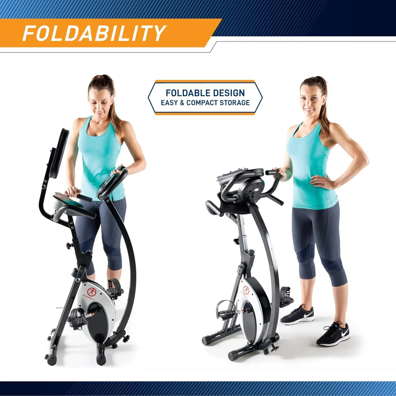 

Foldable Upright Exercise Bike with Adjustable Resistance for Cardio Workout & Strength Training - Multiple Styles Available