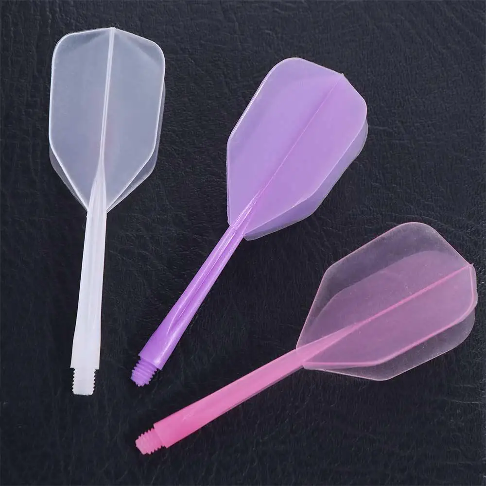3PCS Throwing 2BA Darts Tail Anti-fall Soft Darts Flights Transparent Multi-color Dart Flights