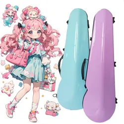 USA Low Tax 1/2/1/4 carbon fiber violin case specially designed for children, macaron color scheme, lightweight and waterproof
