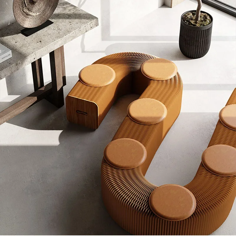 Folding Stool Living Room Telescopic Folding Shoes Stool Bench Creative Long Stools Multi-Functional Kitchen Dining Stools
